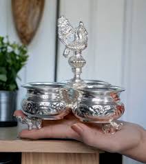 German Silver Three Panchawala Peacock medium 3 in 1